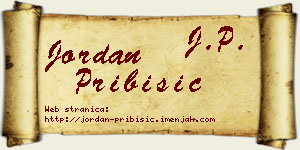 Jordan Pribišić vizit kartica